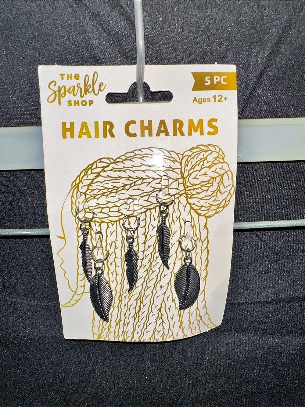 3Birds Design Hair Charms 5-Piece Black NWT